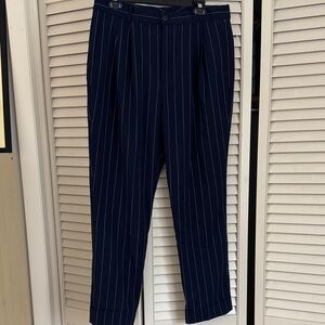 Ralph Lauren BLACK LABEL Navy Striped Trousers SZ 12